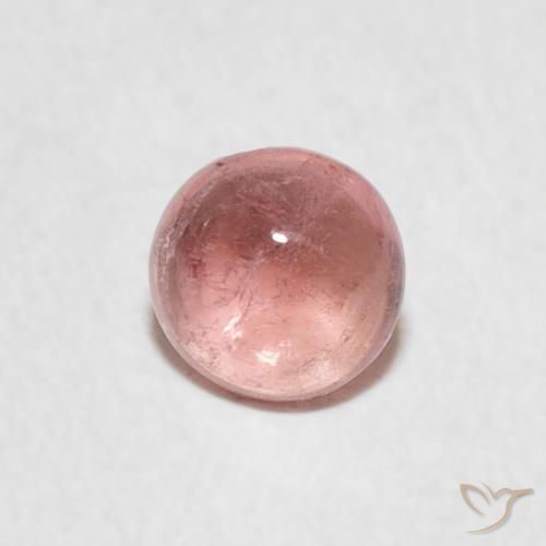 0.57ct Natürlicher hellrosa Turmalin, Runden, Transparent