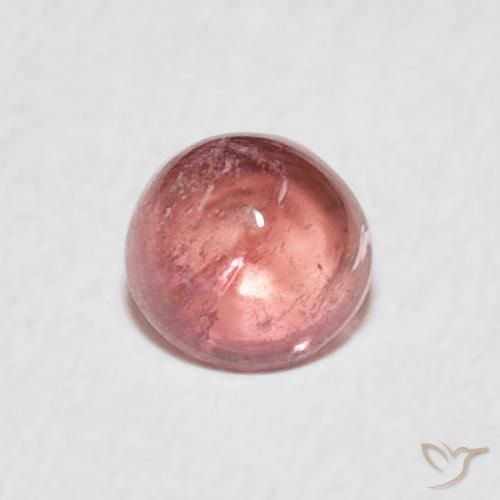 0.72ct Natürlicher orange-rosa Turmalin, Runden, Transparent
