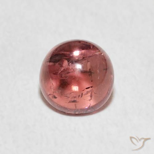 1.00ct Natürlicher tiefrosa Turmalin, Runden, Transparent, Photo A