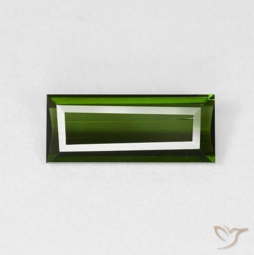 0.95ct Natürlicher Erdiges Grün Turmalin, Baguette, VS