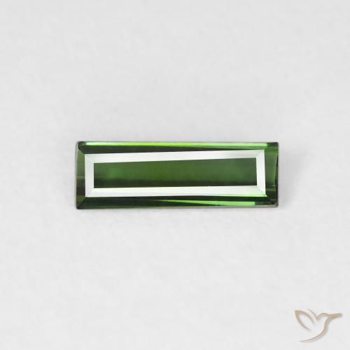 0.45ct Natürlicher Medium Dark-Green Turmalin, Baguette, VVS-VS