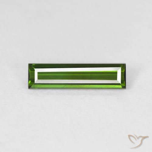 0.71ct Natürlicher Erdiges Grün Turmalin, Baguette, VVS-VS