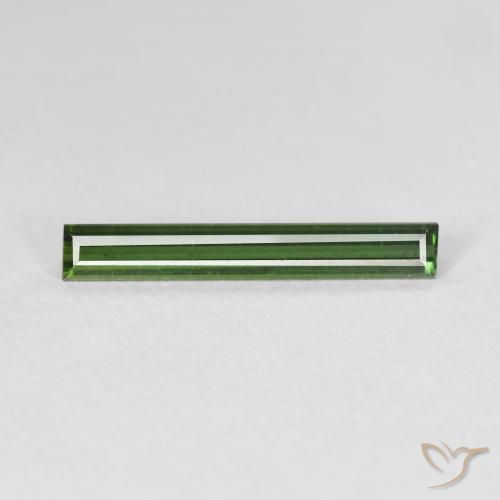 0.78ct Natürlicher Medium Dark-Green Turmalin, Baguette, VVS-VS