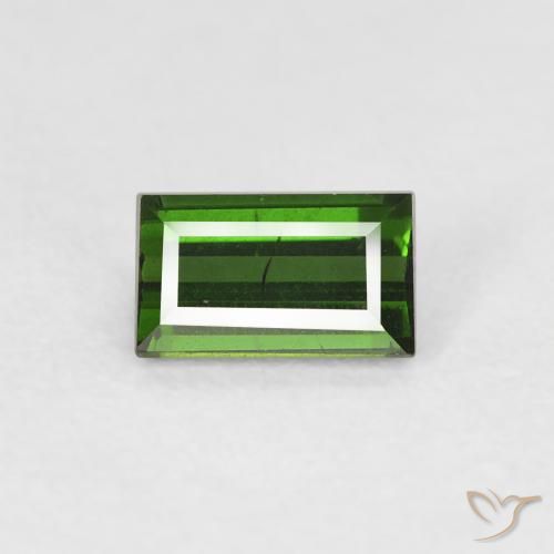 0.55ct Natürlicher tiefgrün Turmalin, Baguette, VS