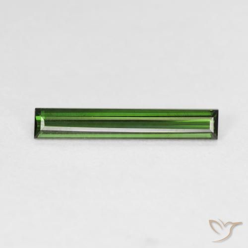 1.14ct Natürlicher dunkelgrün Turmalin, Baguette, VVS-VS