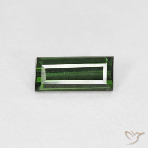 0.46ct Natürlicher Waldgrün Turmalin, Baguette, VVS-VS