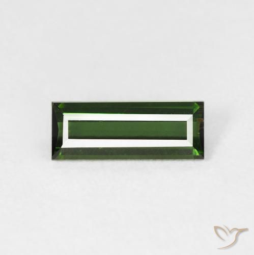 0.75ct Natürlicher Waldgrün Turmalin, Baguette, VVS-VS