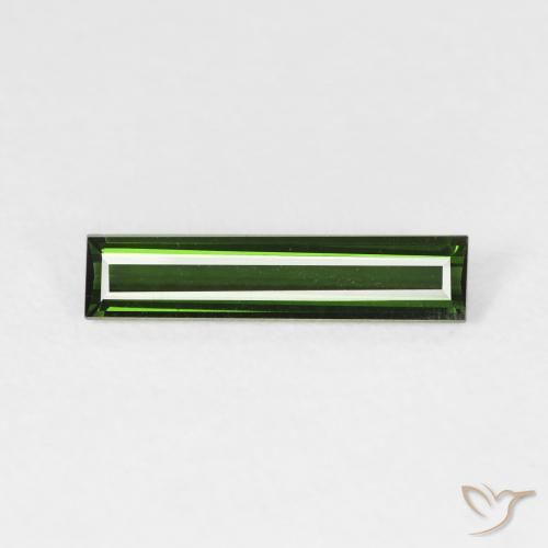 0.85ct Natürlicher Waldgrün Turmalin, Baguette, VVS-VS