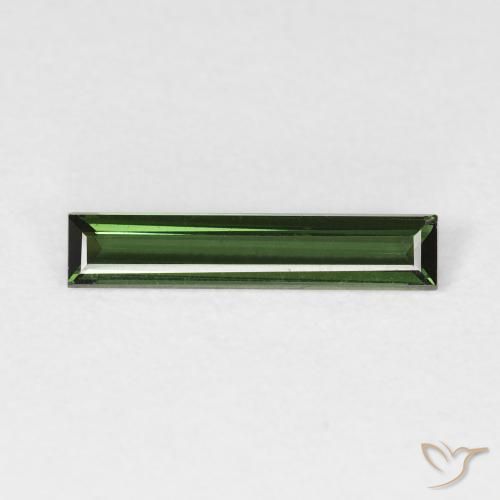 0.83ct Natürlicher Erdiges Grün Turmalin, Baguette, VVS-VS, Photo A