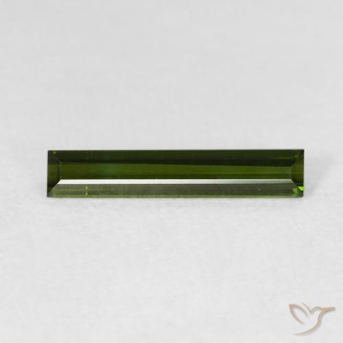 1.00ct Natürlicher Waldgrün Turmalin, Baguette, VVS-VS