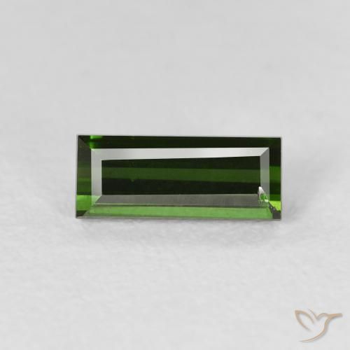 0.77ct Natürlicher Erdiges Grün Turmalin, Baguette, VS