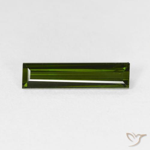 1.63ct Natürlicher Erdiges Grün Turmalin, Baguette, VS