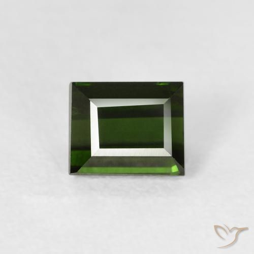 0.98ct Natürlicher Waldgrün Turmalin, Baguette, VVS-VS
