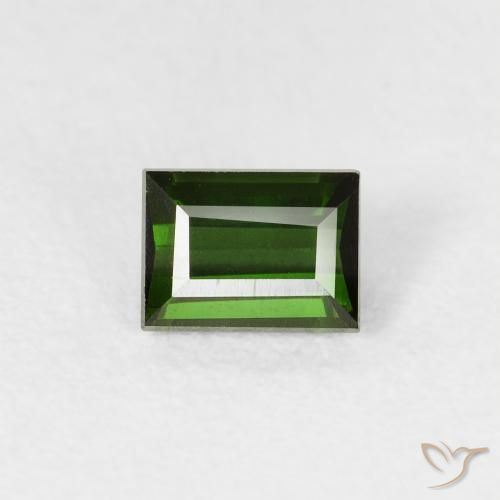 0.52ct Natürlicher tiefgrün Turmalin, Baguette, VVS-VS