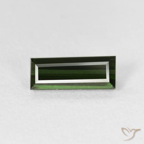 1.12ct Natürlicher dunkelgrün Turmalin, Baguette, VVS-VS