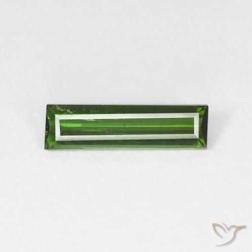 0.92ct Natürlicher dunkelgrün Turmalin, Baguette, VS