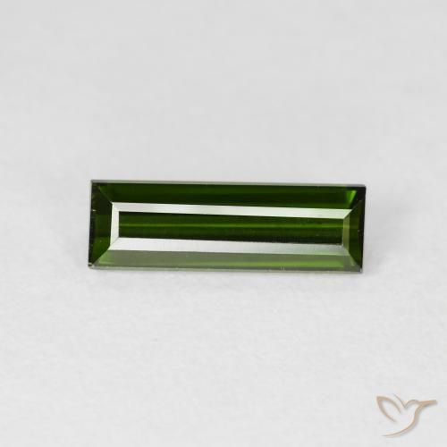 1.28ct Natürlicher Waldgrün Turmalin, Baguette, VVS-VS