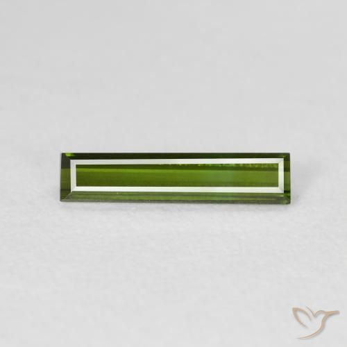 0.69ct Natürlicher Mittelgrün Turmalin, Baguette, VVS-VS