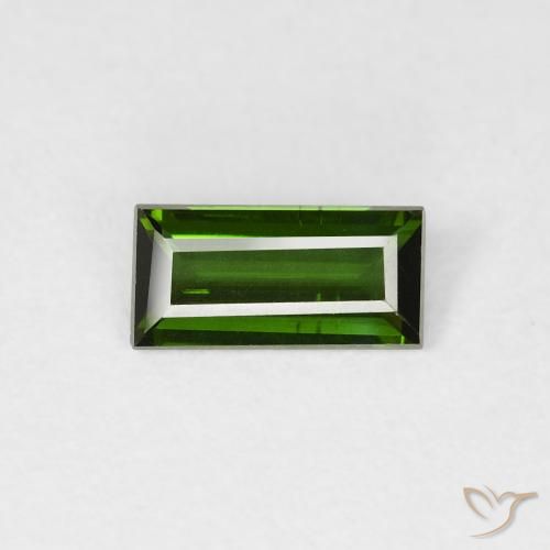 0.58ct Natürlicher Waldgrün Turmalin, Baguette, VVS-VS