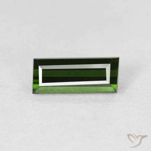 0.87ct Natürlicher Erdiges Grün Turmalin, Baguette, VVS