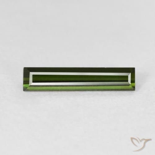 0.94ct Natürlicher gelblich-grün Turmalin, Baguette, VVS