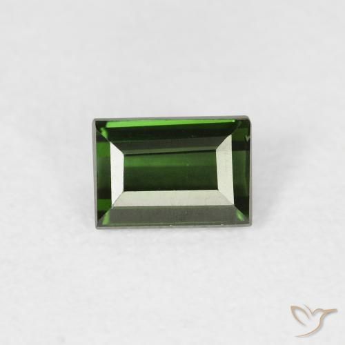 0.59ct Natürlicher Waldgrün Turmalin, Baguette, VVS, Photo A