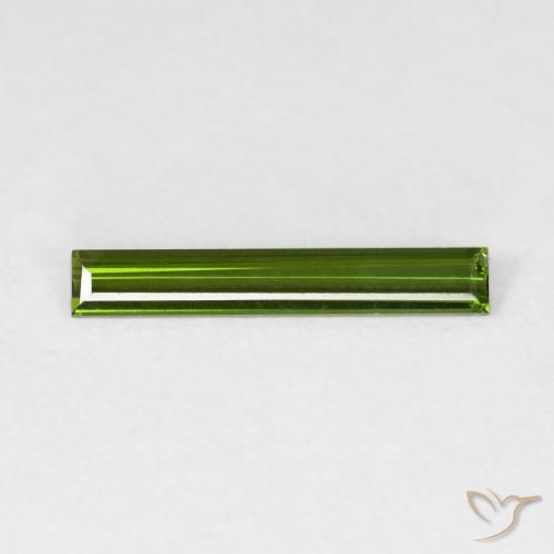0.55ct Natürlicher Waldgrün Turmalin, Baguette, VVS, Photo A