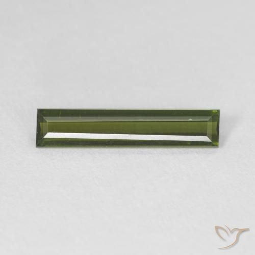0.95ct Natürlicher Erdiges Grün Turmalin, Baguette, VVS