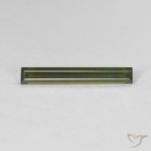 0.62ct Natürlicher Erdiges Grün Turmalin, Baguette, VVS