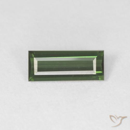 0.76ct Natürlicher Mittelgrün Turmalin, Baguette, VVS