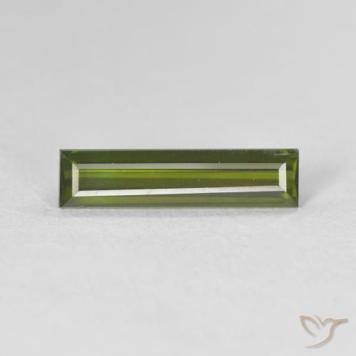 1.00ct Natürlicher Erdiges Grün Turmalin, Baguette, VVS