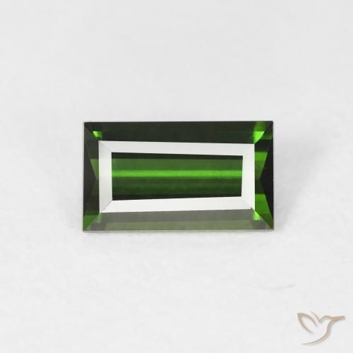 0.82ct Natürlicher Erdiges Grün Turmalin, Baguette, VVS