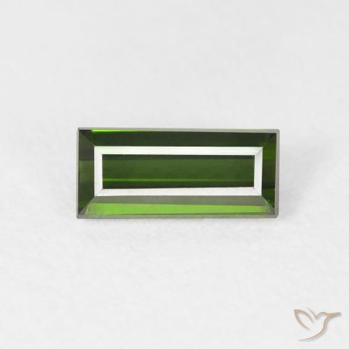 0.99ct Natürlicher Waldgrün Turmalin, Baguette, VVS