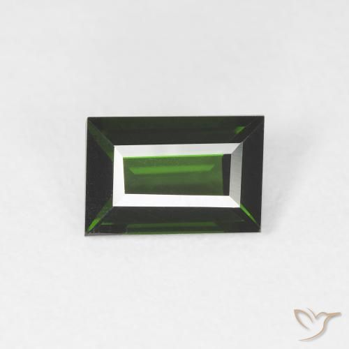1.23ct Natürlicher Waldgrün Turmalin, Baguette, VVS