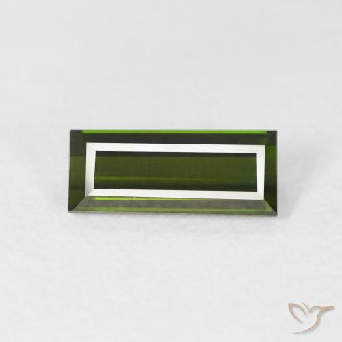1.24ct Natürlicher Waldgrün Turmalin, Baguette, VVS