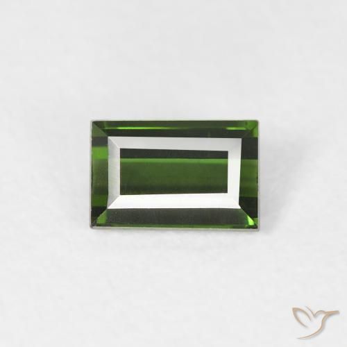 0.45ct Natürlicher Erdiges Grün Turmalin, Baguette, VVS
