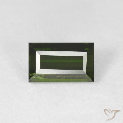 1.71ct Natürlicher Waldgrün Turmalin, Baguette, VS