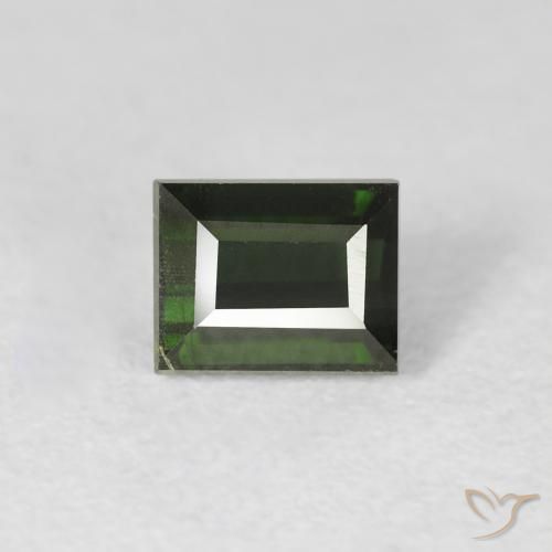0.88ct Natürlicher dunkelgrün Turmalin, Baguette, VS