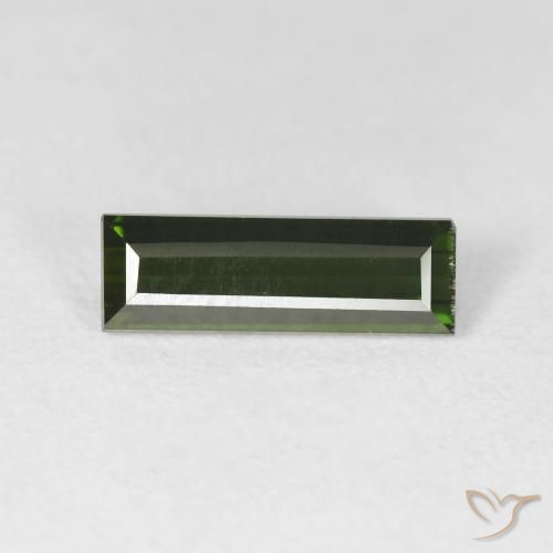 1.70ct Natürlicher tiefgrün Turmalin, Baguette, VS