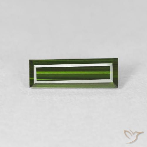 1.07ct Natürlicher tiefgrün Turmalin, Baguette, VS