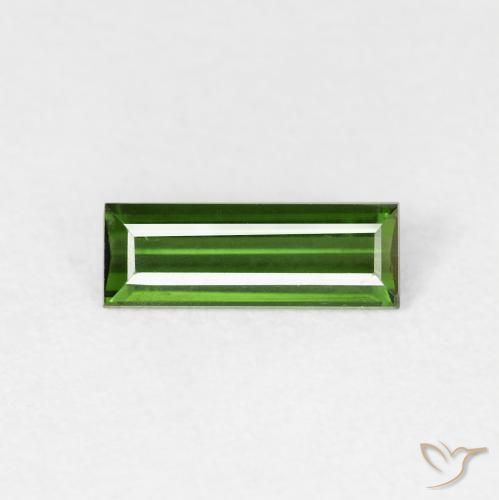 0.53ct Natürlicher dunkelgrün Turmalin, Baguette, VVS-VS