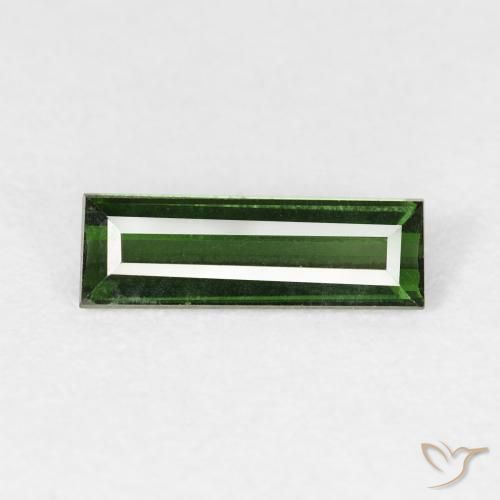 0.77ct Natürlicher dunkelgrün Turmalin, Baguette, VVS-VS
