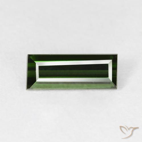 1.09ct Natürlicher Waldgrün Turmalin, Baguette, VVS