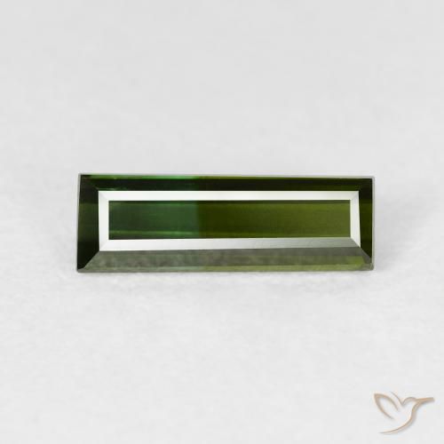 0.95ct Natürlicher Waldgrün Turmalin, Baguette, VVS, Photo A