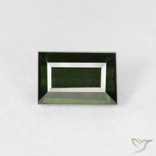 1.16ct Natürlicher tiefgrün Turmalin, Baguette, VVS