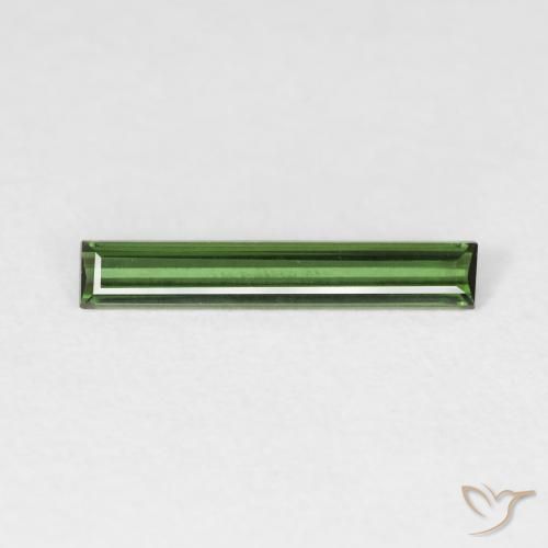 0.57ct Natürlicher tiefgrün Turmalin, Baguette, VVS