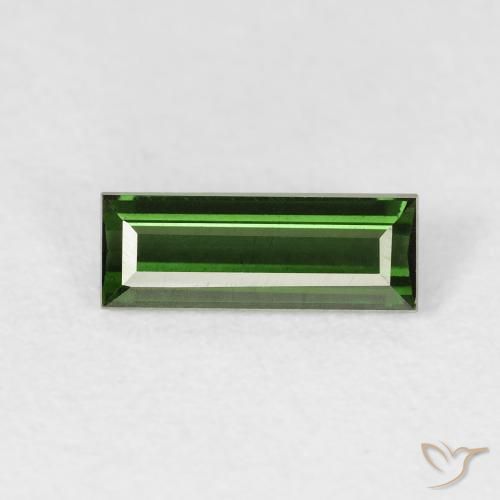0.85ct Natürlicher tiefgrün Turmalin, Baguette, VVS