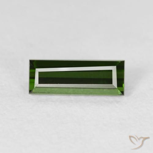 0.95ct Natürlicher Waldgrün Turmalin, Baguette, VVS
