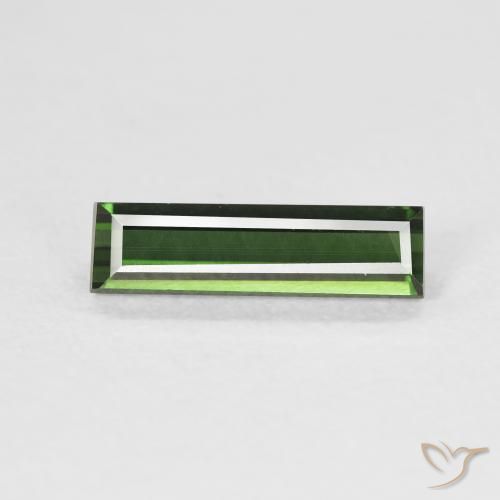 1.11ct Natürlicher dunkelgrün Turmalin, Baguette, VVS