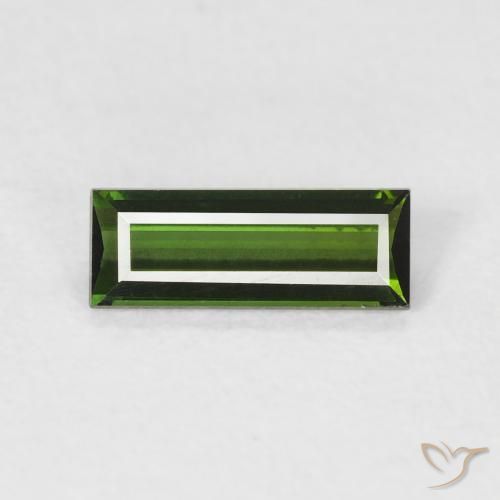 0.59ct Natürlicher Waldgrün Turmalin, Baguette, VVS